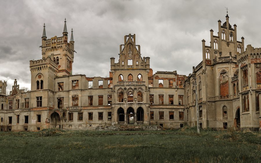 Ruins of the Schaffgotsch Palace in Kopice