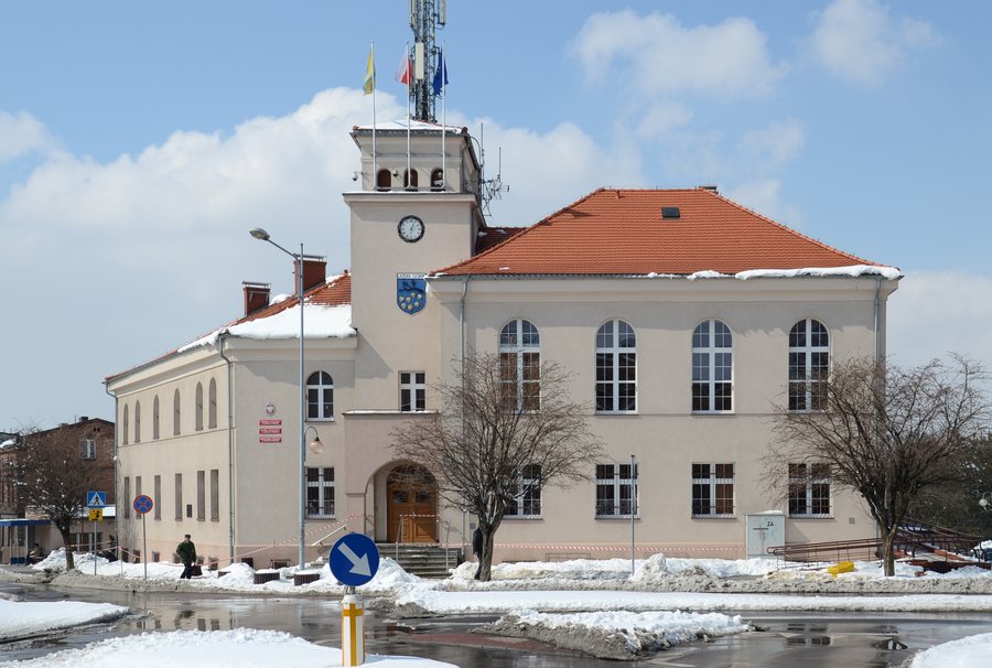 Town hall in Łaziska Górne (Ober Lazisk), Upper Silesia