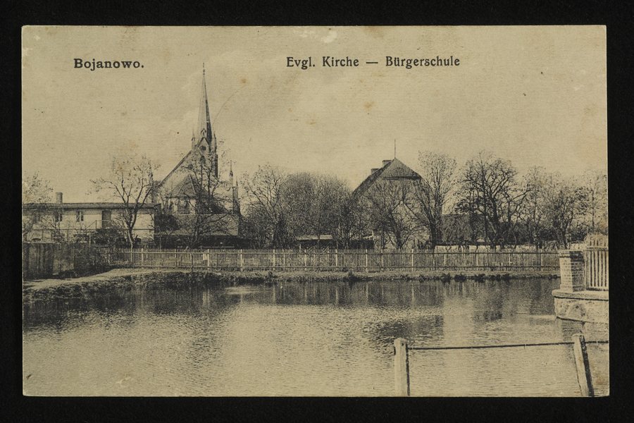 File:Bojanowo - Evgl. Kirche - Burgerschule. 1916 (69115486).jpg